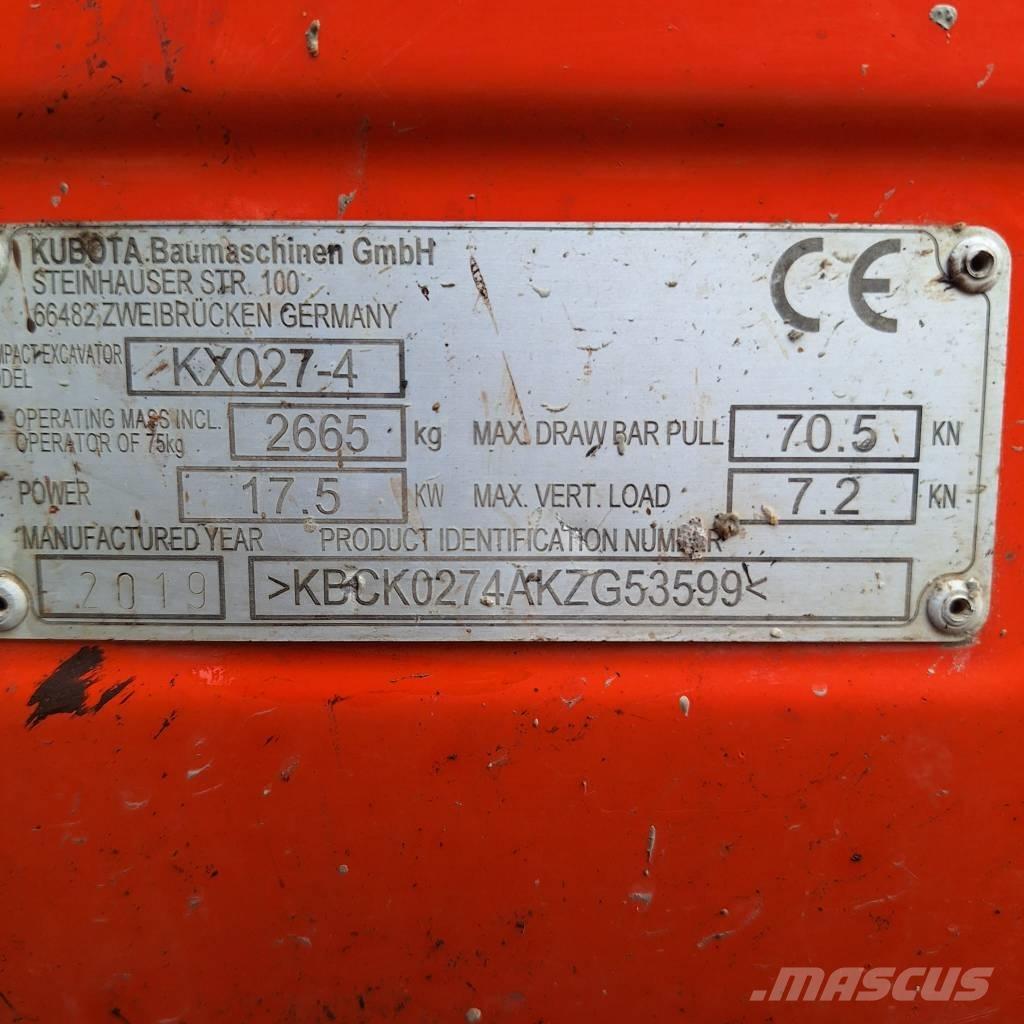Kubota KX 027-4 Мини-экскаваторы