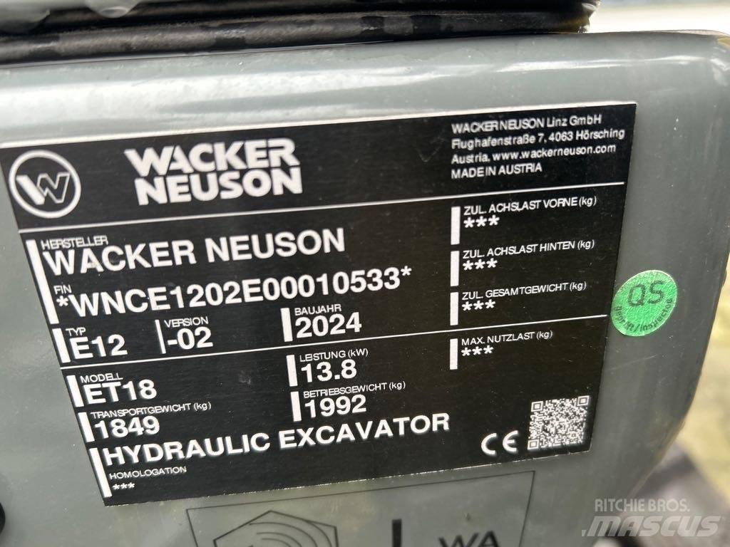 Wacker Neuson ET18 Гусеничные экскаваторы