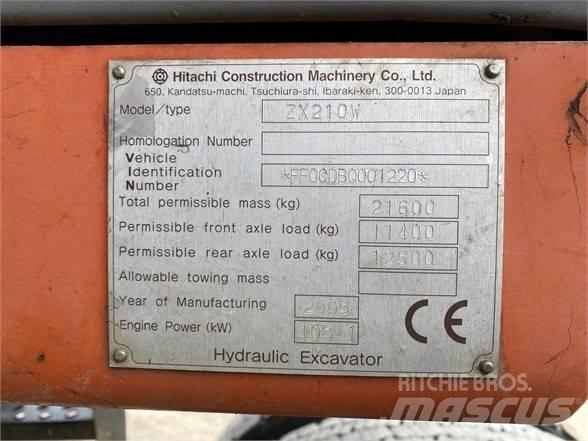 Hitachi ZX 210 W Колёсные экскаваторы