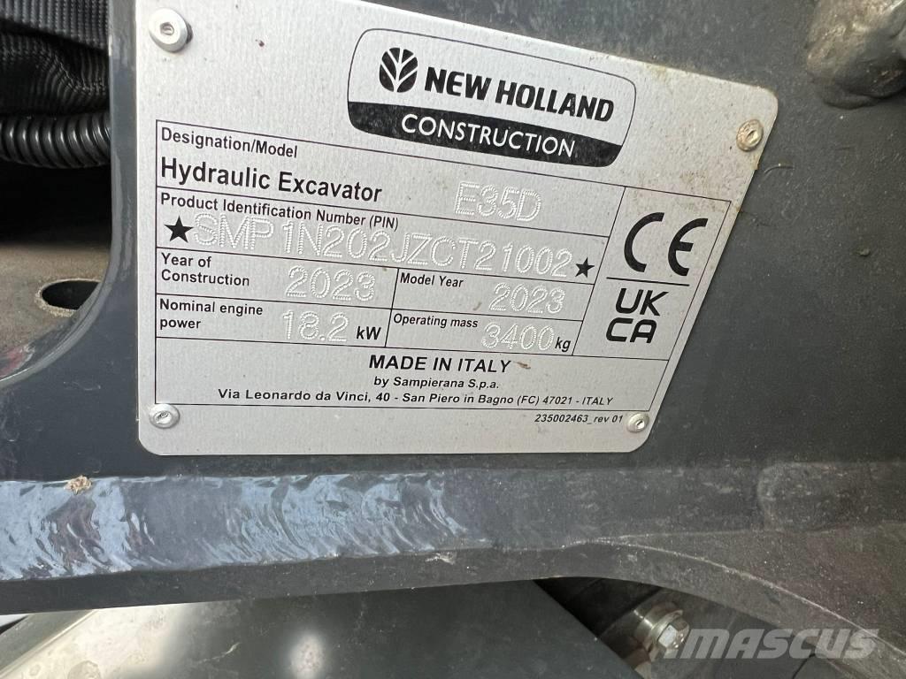 New Holland E 35 D Мини-экскаваторы