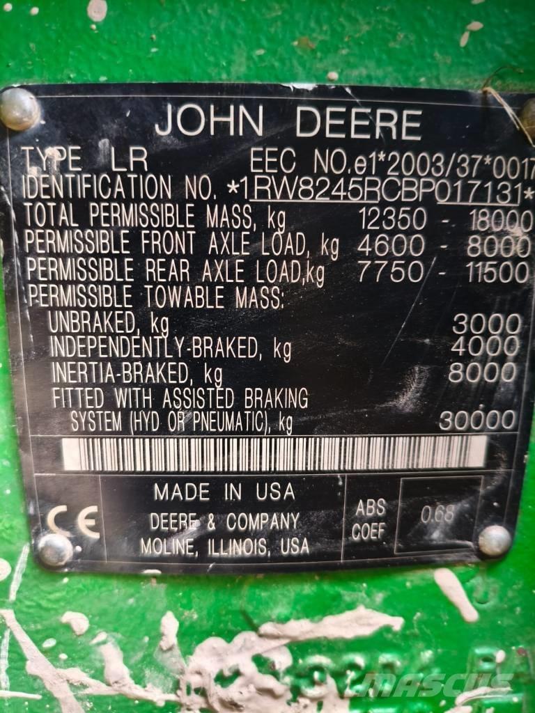 John Deere 8245 R Трактора