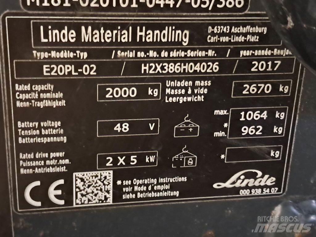 Linde E20PL-02 Электропогрузчики