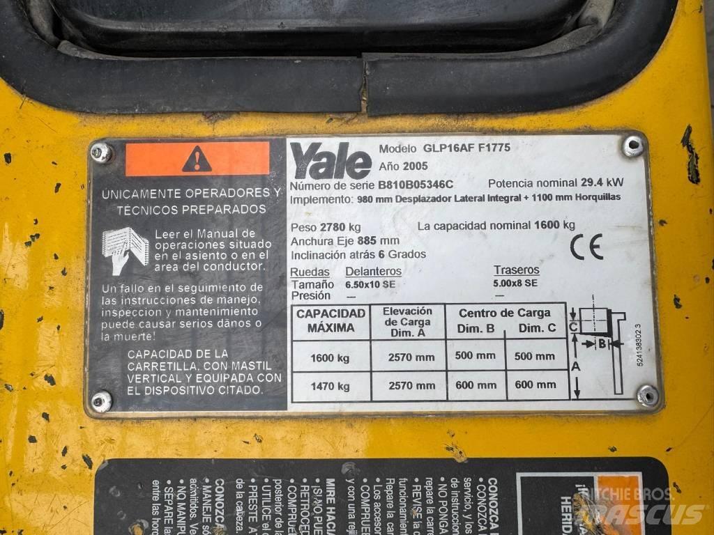 Yale GLP 16 AF F1775 Газовые погрузчики