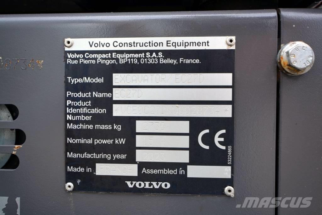 Volvo EC 27 D Мини-экскаваторы