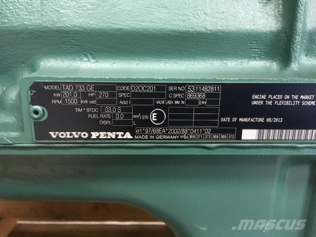 Volvo TAD733GE NEW Двигатели