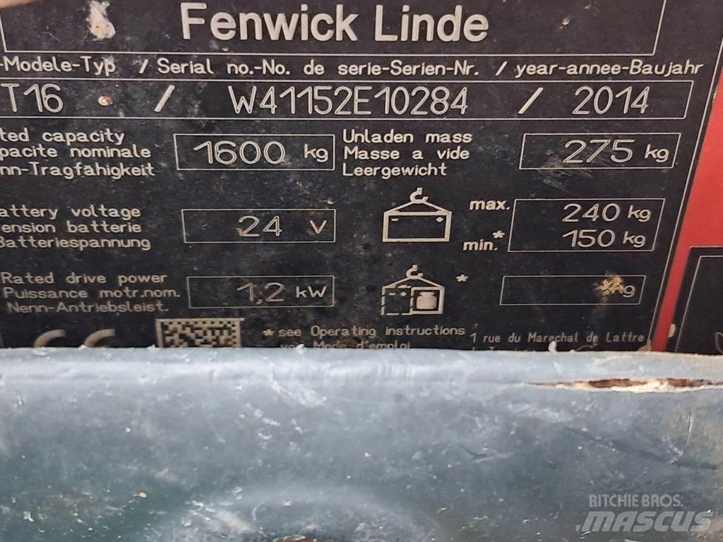 Linde T16 Ручные электрические тележки