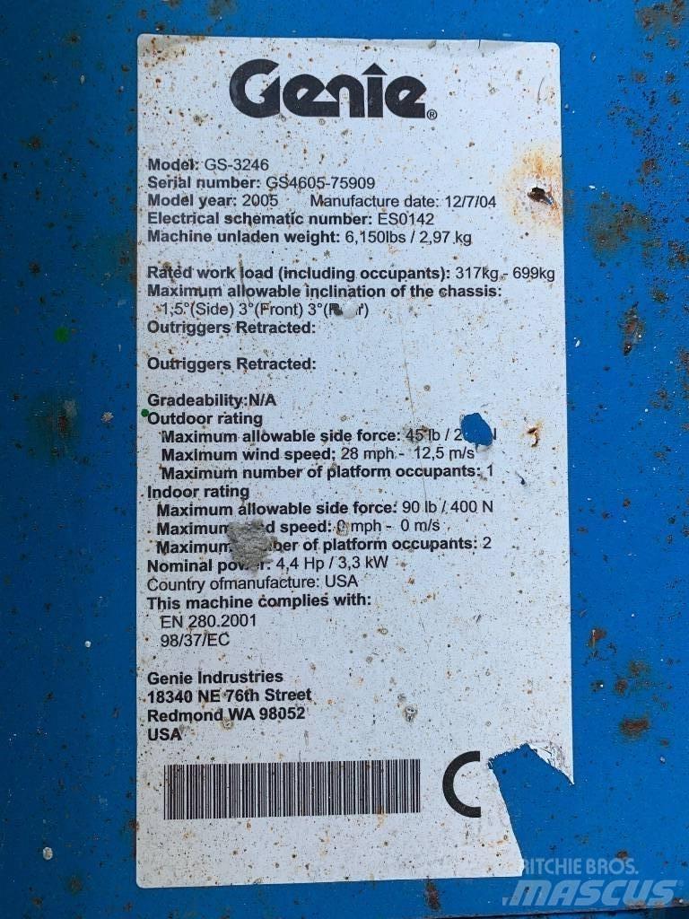 Genie GS 3246 Ножничные подъемники