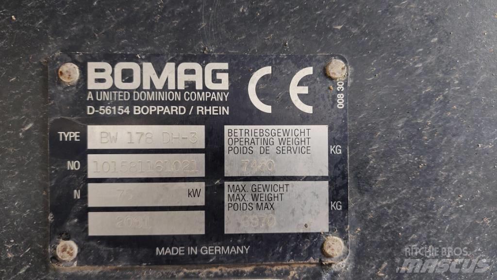 Bomag BW 178 D H-3 Катки тротуарные