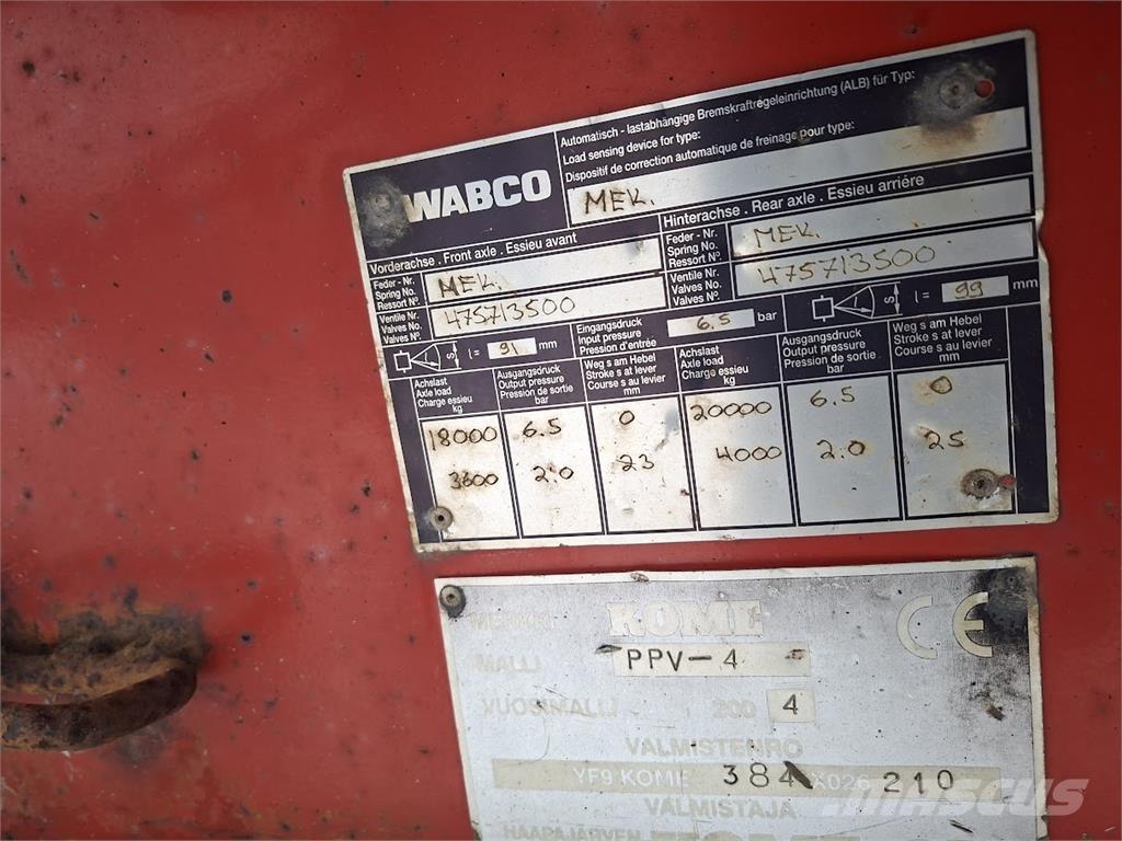 Kome Puuperävaunu Прицепы Лесовозы