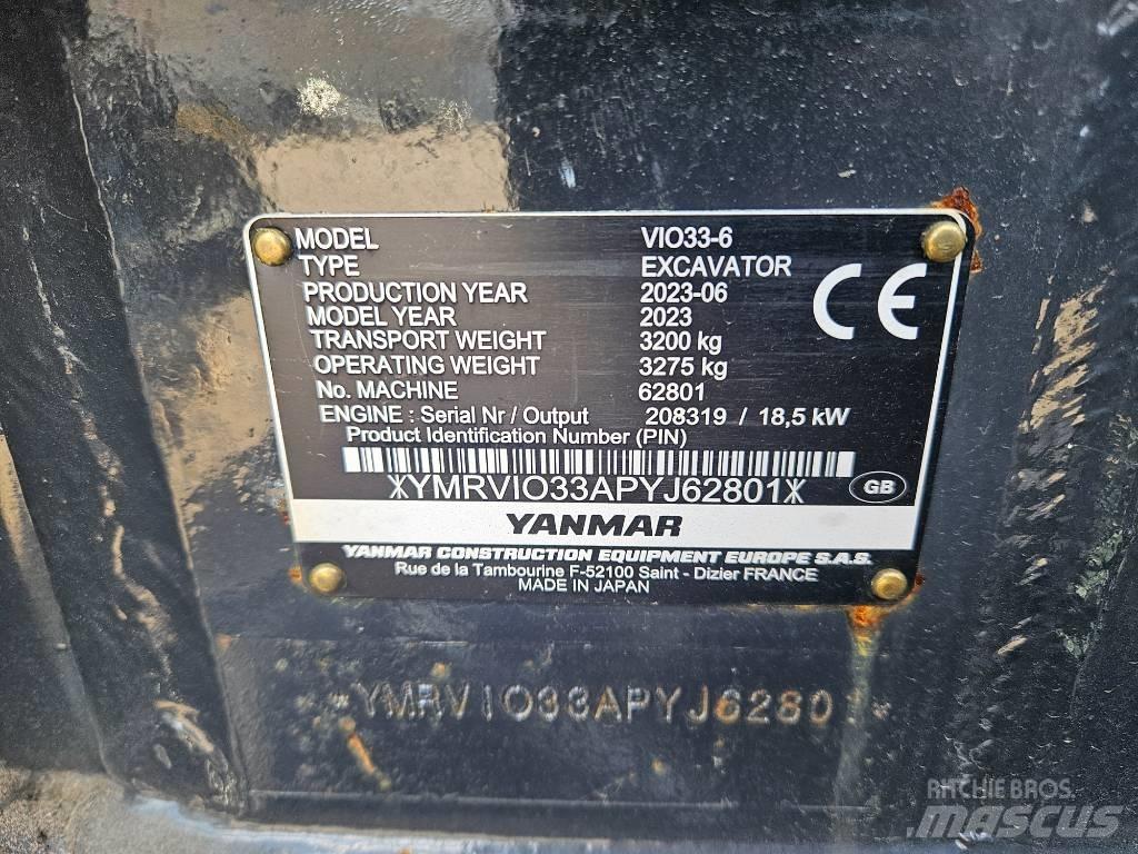 Yanmar Vio 33 Мини-экскаваторы