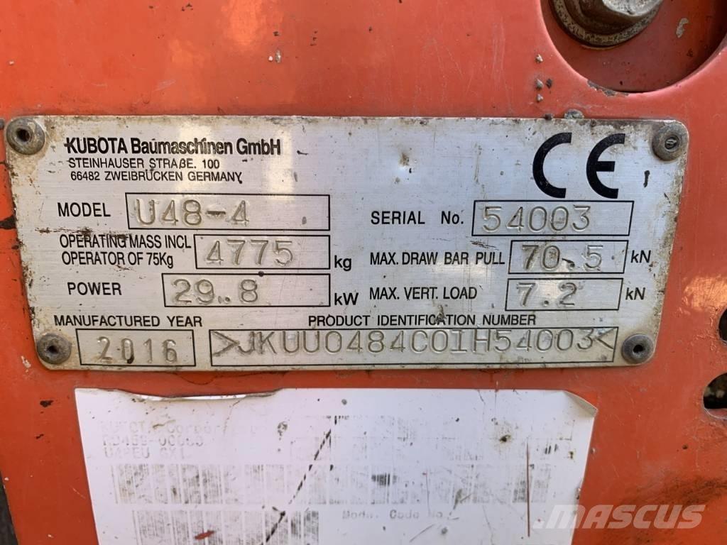 Kubota U 48-4 Мини-экскаваторы