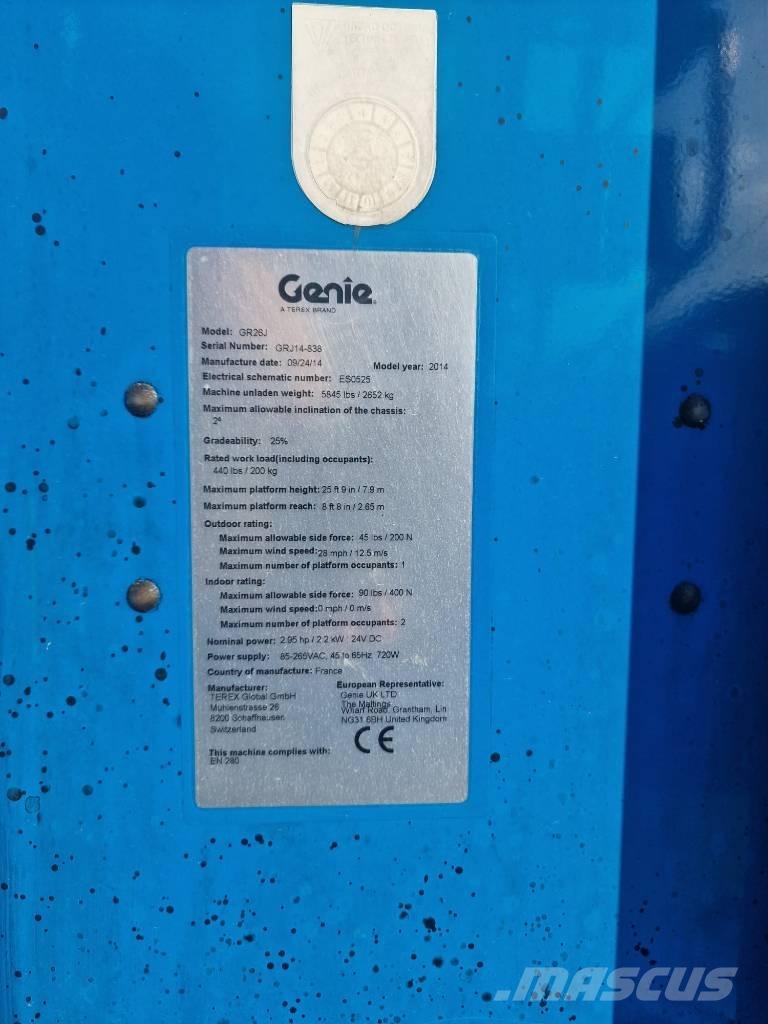 Genie GR 26 J Вертикальные мачтовые подъемники