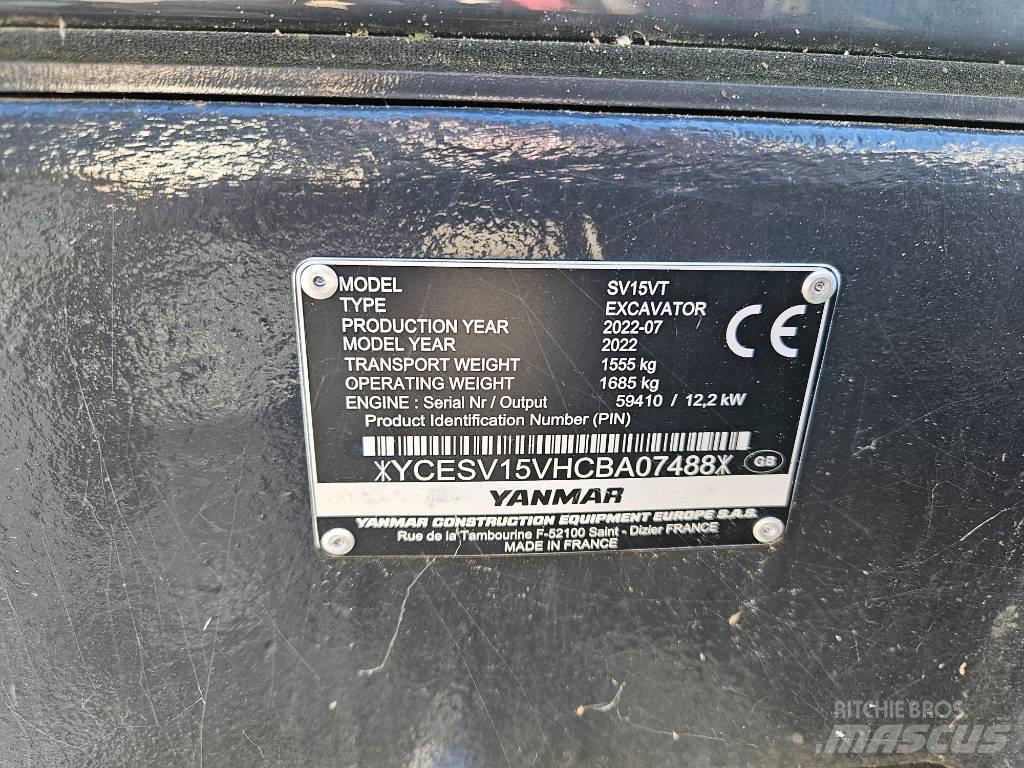Yanmar SV 15 VT Мини-экскаваторы