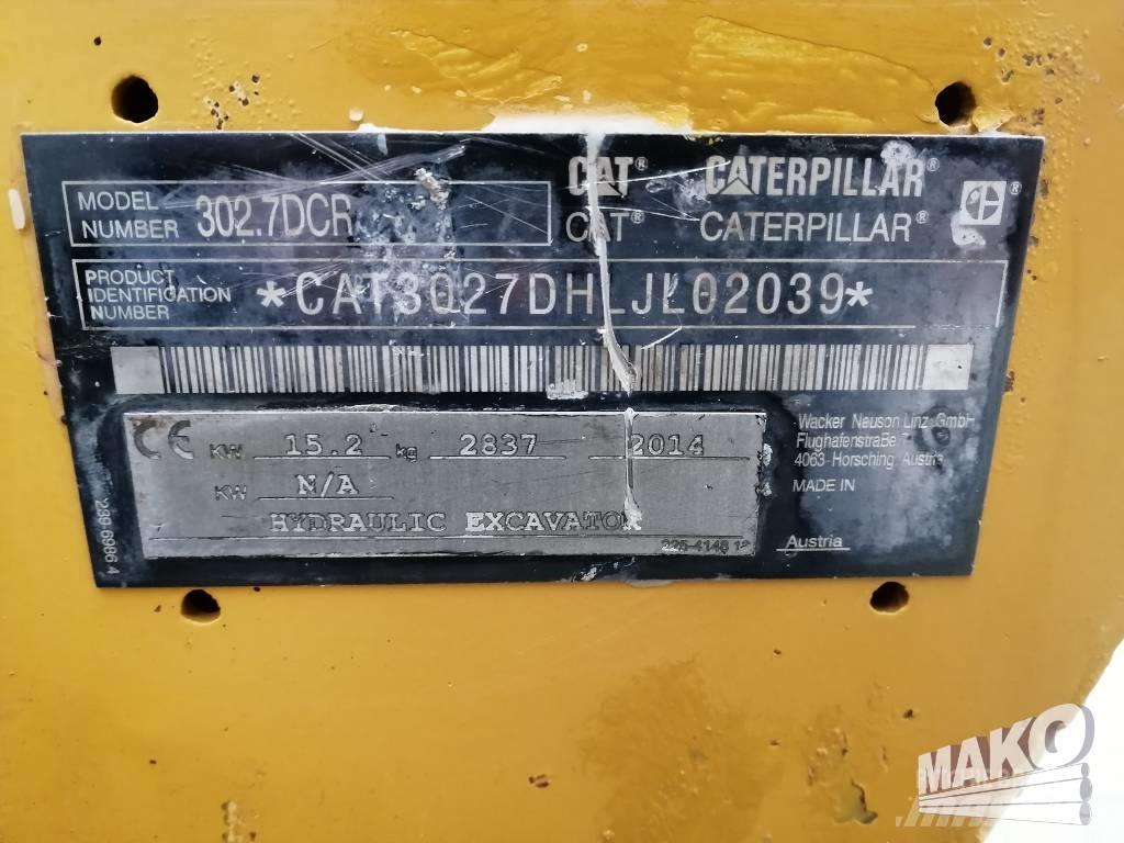 CAT 302.7 D CR Мини-экскаваторы