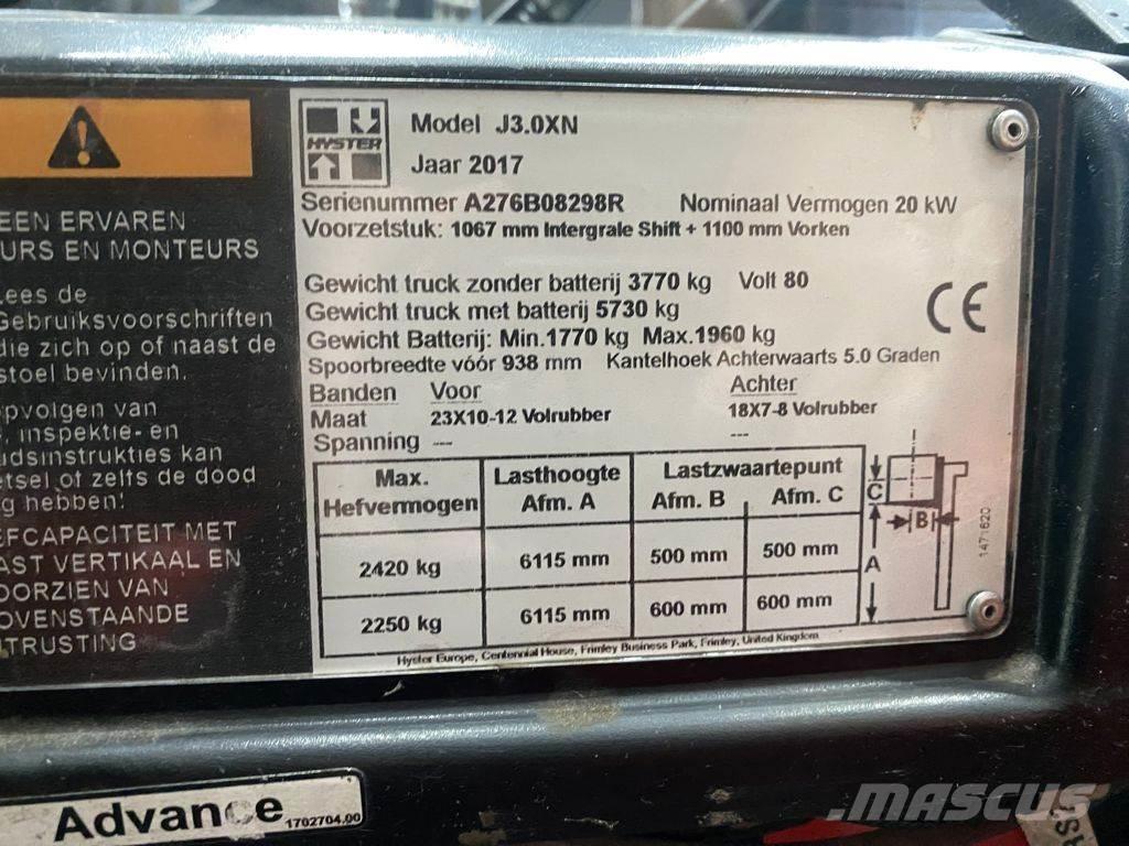 Hyster J3.0XN Электропогрузчики