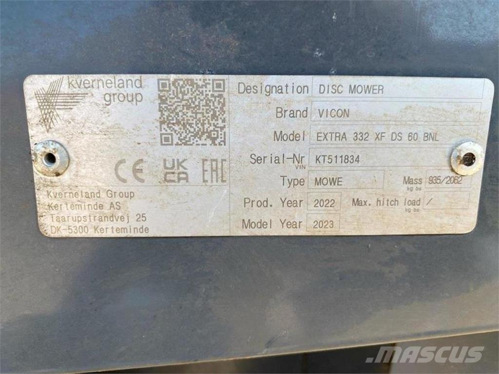 Vicon EXTRA 332 XF Роторные косилки