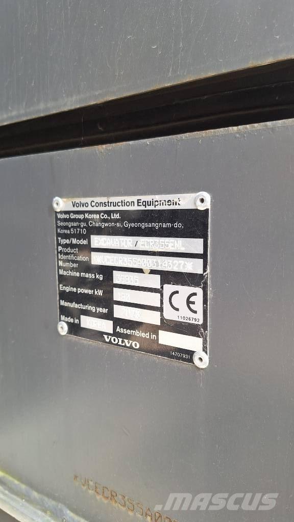 Volvo ECR 355 ENL Гусеничные экскаваторы
