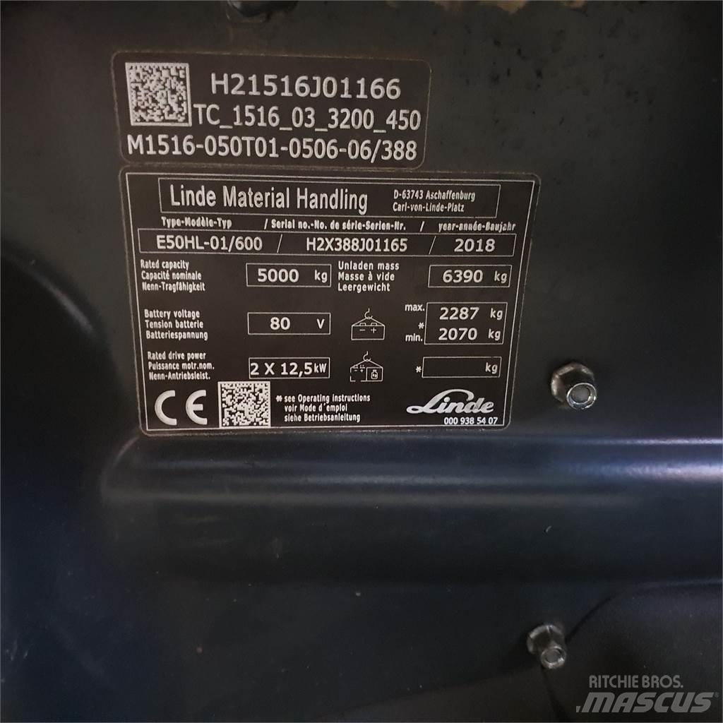Linde E50/600HL Электропогрузчики