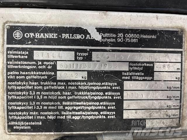 Still EFG1,5 / 6011 Электропогрузчики