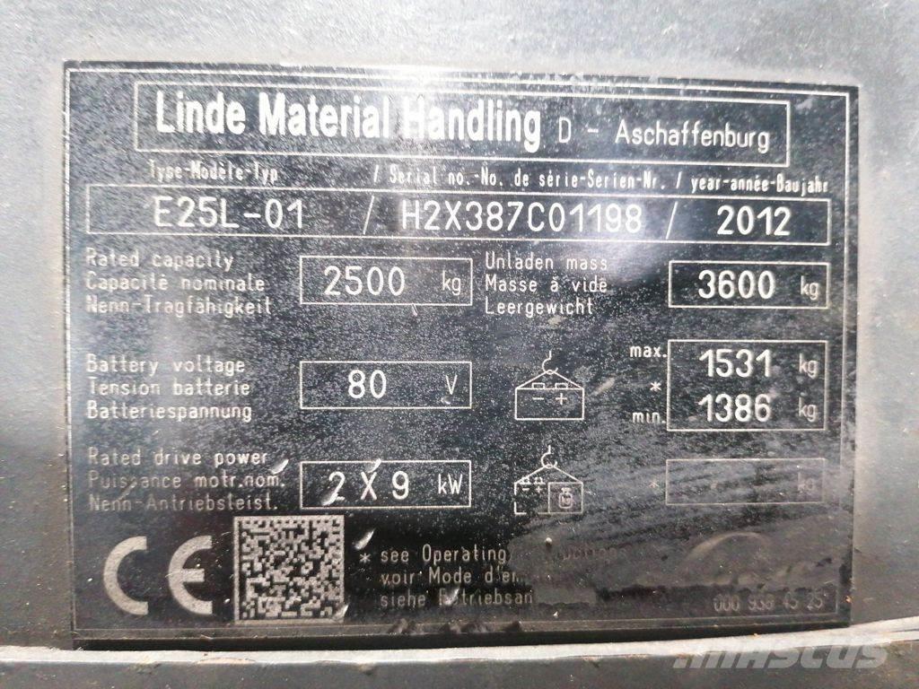 Linde E25L-01 Электропогрузчики