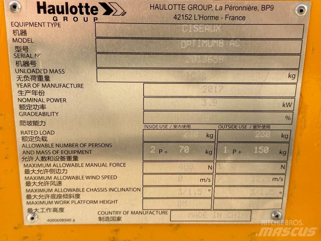 Haulotte OPTIMUM 8 Ножничные подъемники