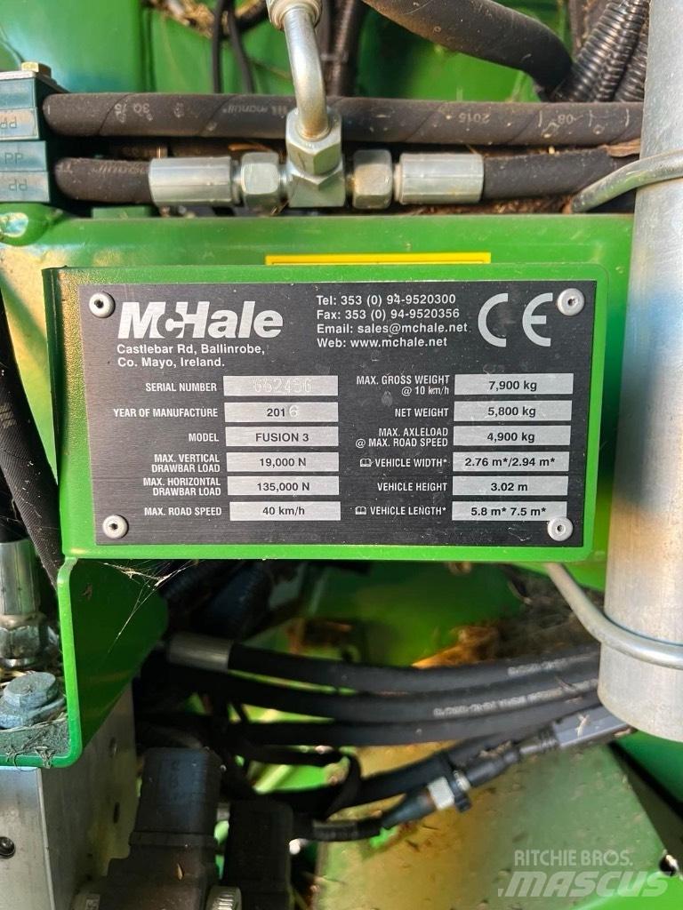 McHale Fusion 3 Plus Рулонные пресс-подборщики
