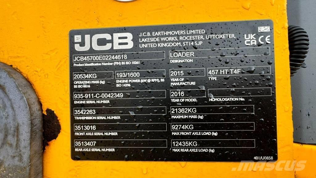 JCB 457 HT Фронтальные погрузчики