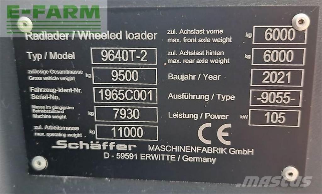 Schäffer 9640 t-2 Сельскохозяйственные телескопические погрузчики