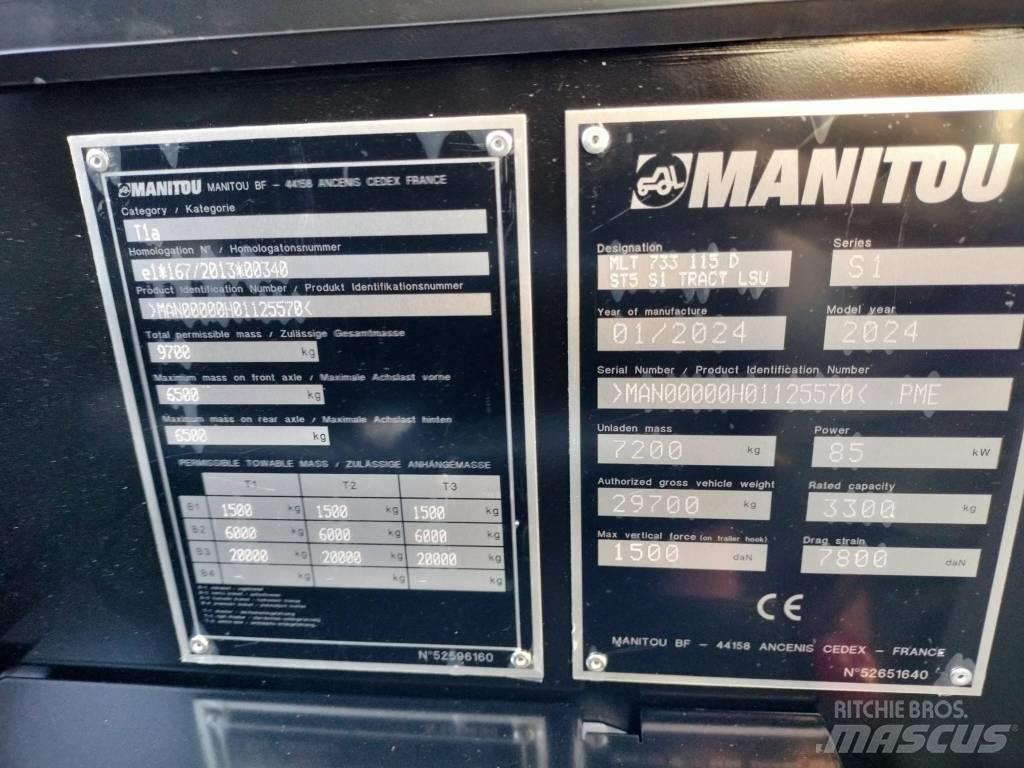 Manitou MLT733 Сельскохозяйственные телескопические погрузчики