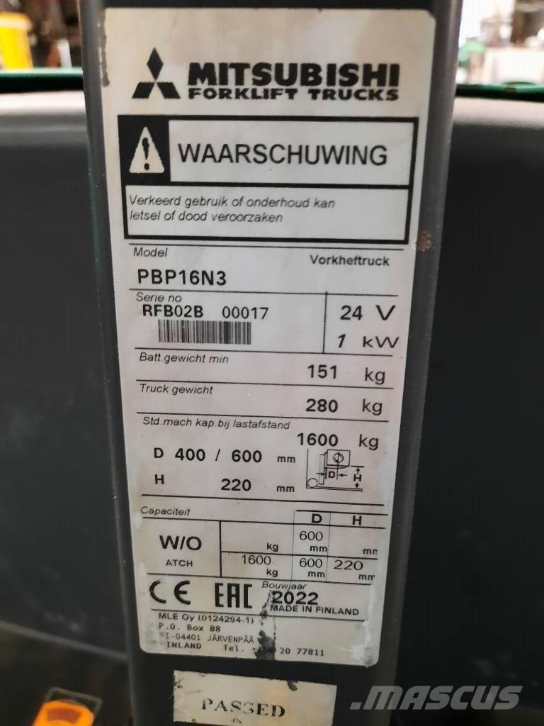 Mitsubishi PBP16N3 Ручные электрические тележки