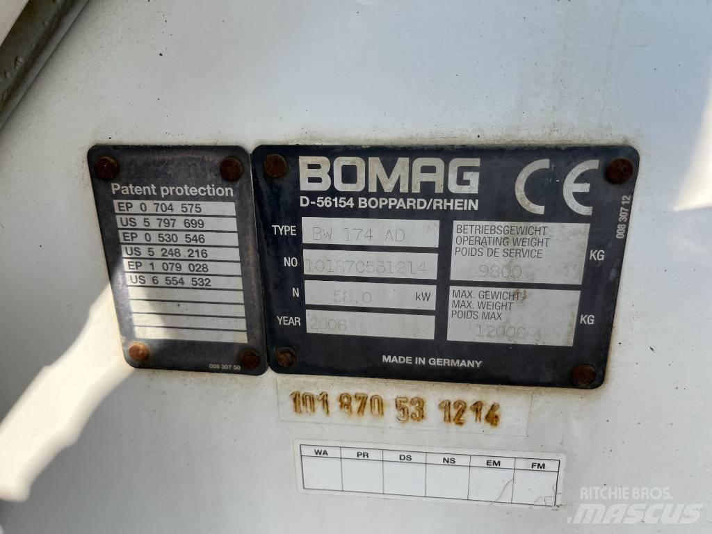Bomag BW 174 AD Катки тротуарные