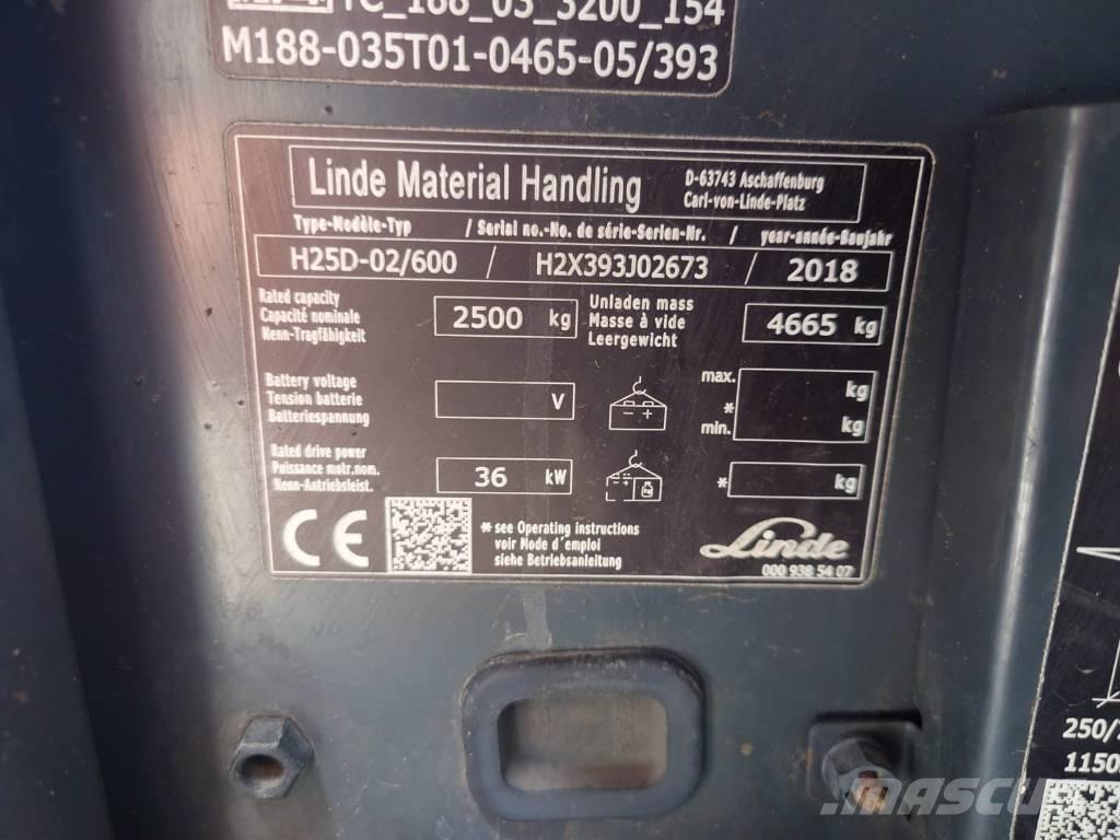 Linde H25/600D/393 Дизельные погрузчики