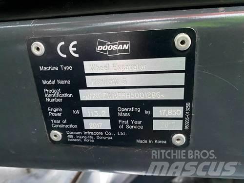 Doosan DX170W-5 Колёсные экскаваторы