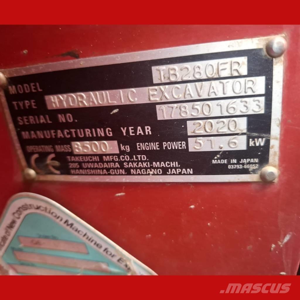 Takeuchi TB 280 FR Малые экскаваторы 7т-12т