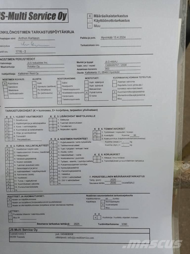 JLG 450 AJ Коленчатые подъемники