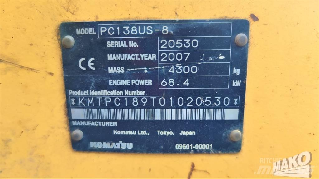 Komatsu PC 138 US-8 Гусеничные экскаваторы