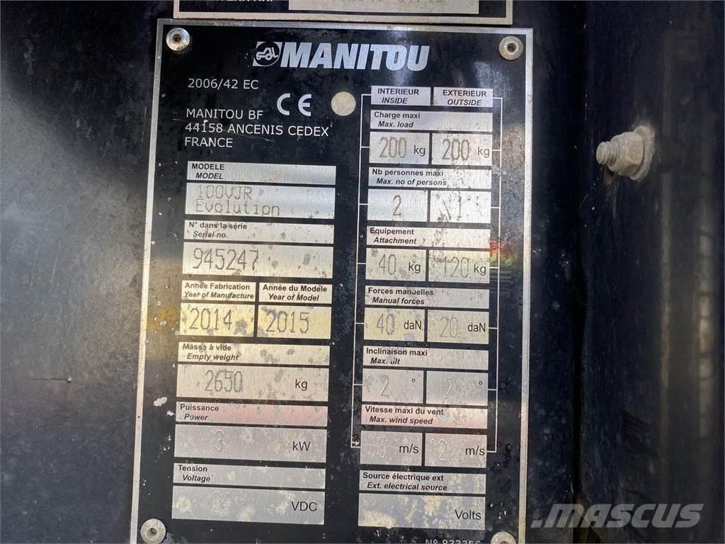 Manitou 100VJR Вертикальные мачтовые подъемники