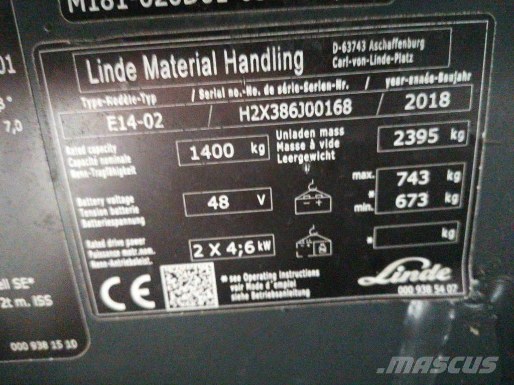 Linde E14-02 Электропогрузчики