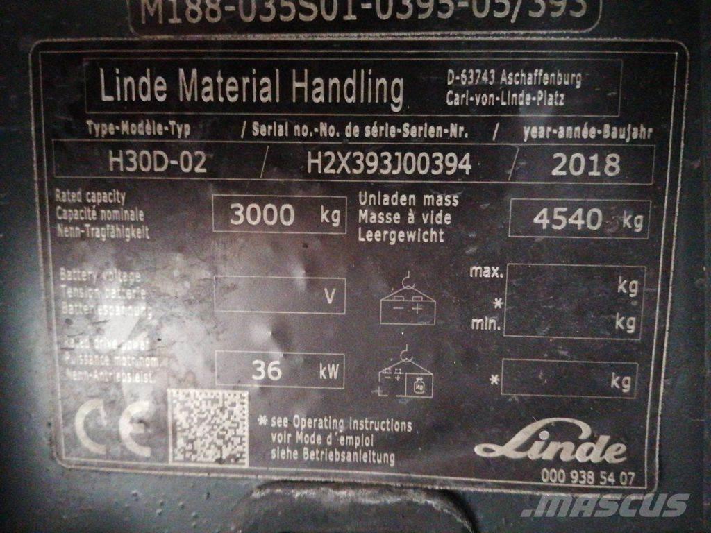 Linde H30D-02 Дизельные погрузчики