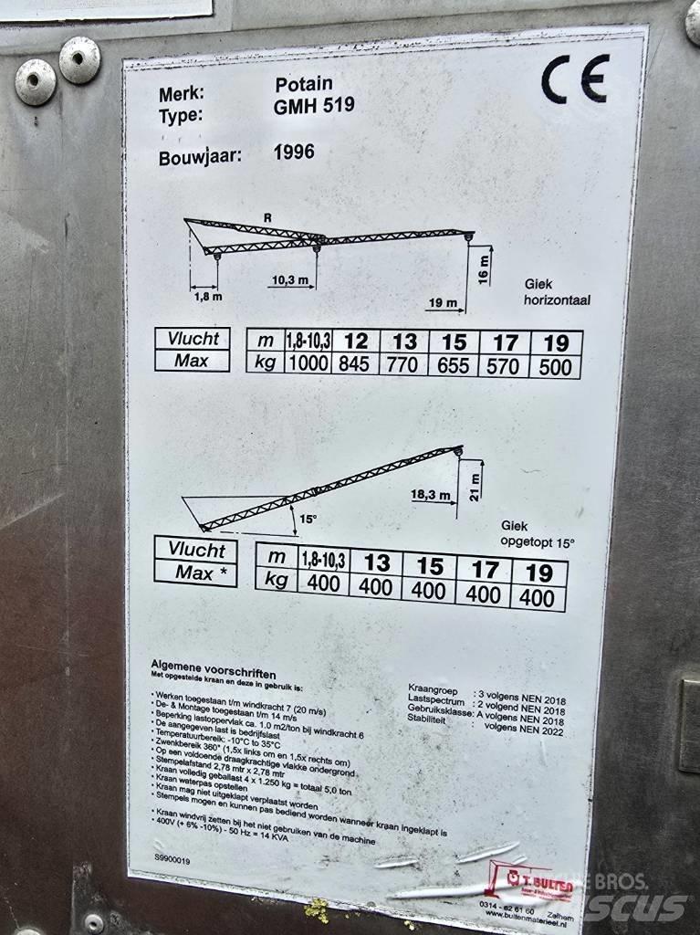 Potain GMH 519 Монтажный кран