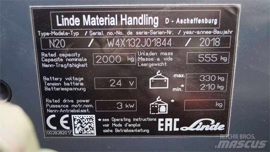 Linde N20 kurz Горизонтальные комплектовщики