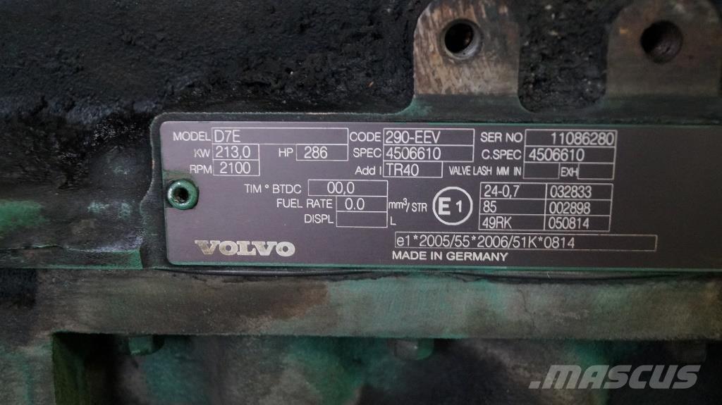 Volvo D7E 290 USED Двигатели