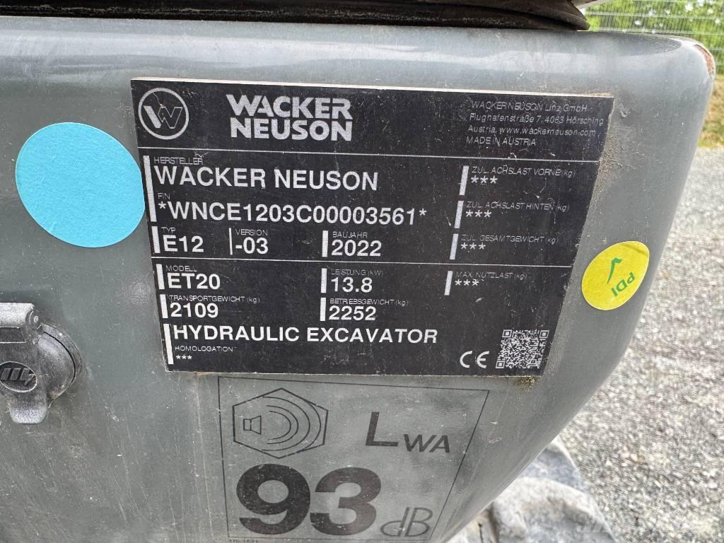 Wacker Neuson ET20 Гусеничные экскаваторы