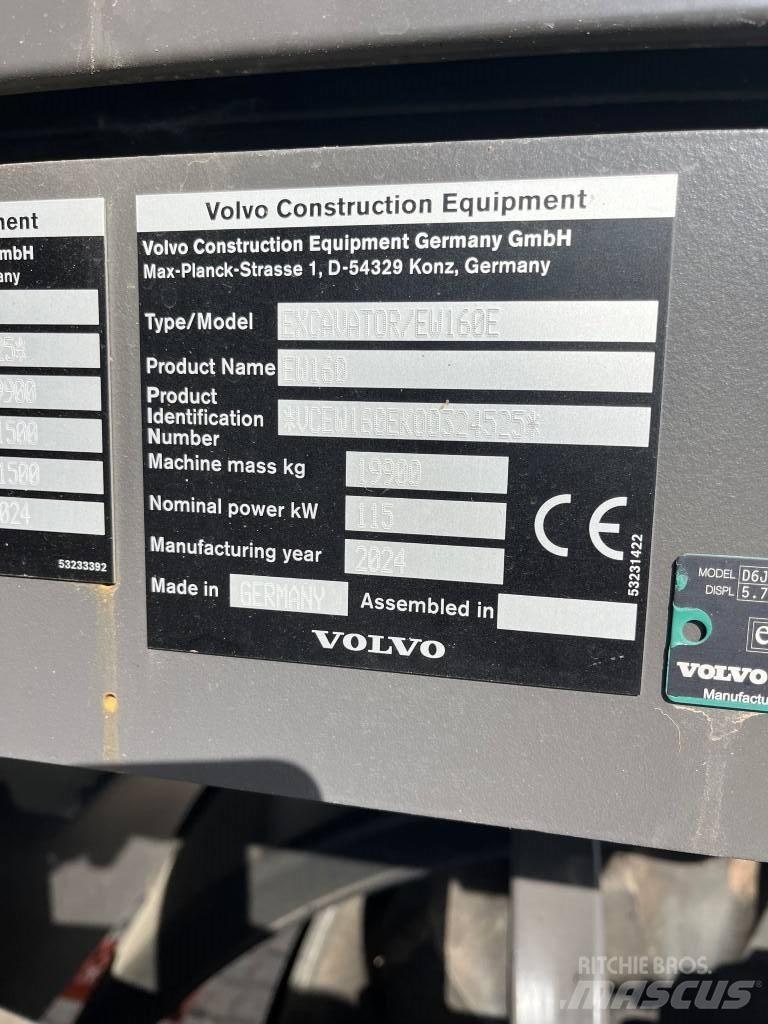 Volvo EW160E Колёсные экскаваторы