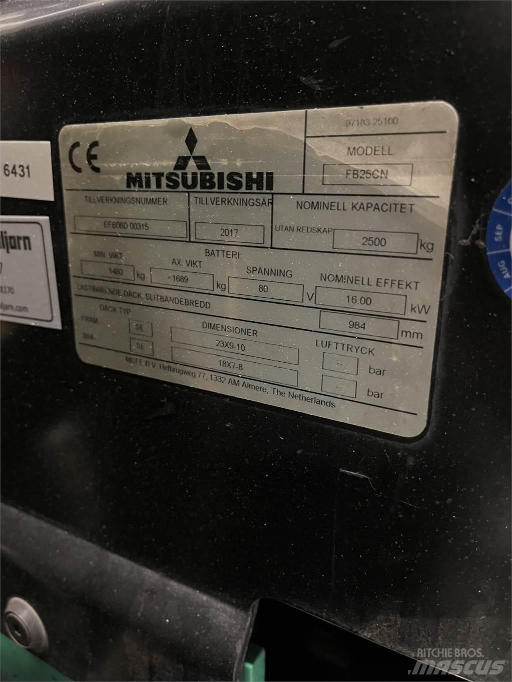 Mitsubishi FB25CN Электропогрузчики