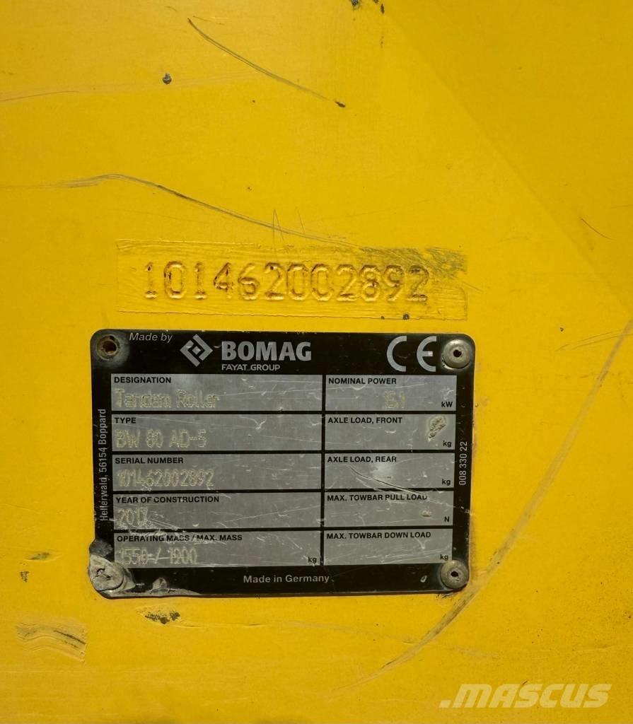 Bomag BW 80 AD-5 Катки тротуарные