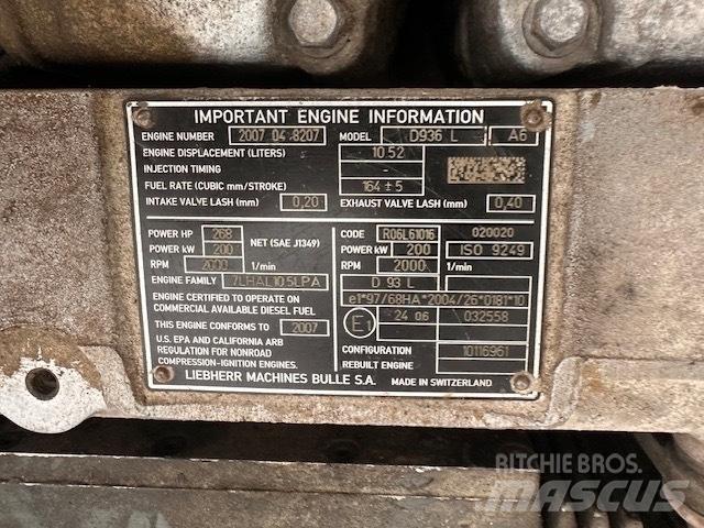 Liebherr D 936 L A6 Двигатели