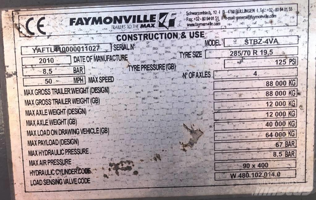 Faymonville STBZ-4VA Низкорамные прицепы