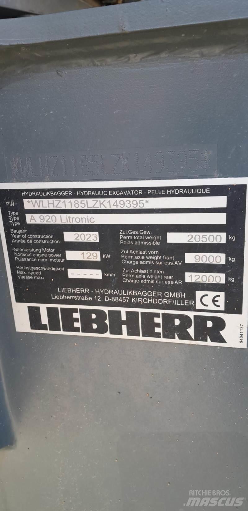 Liebherr A920 Колёсные экскаваторы