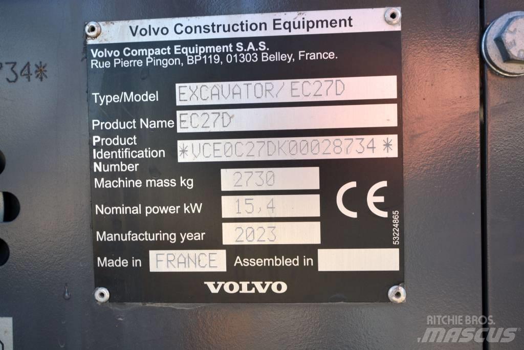 Volvo EC 27 D Мини-экскаваторы